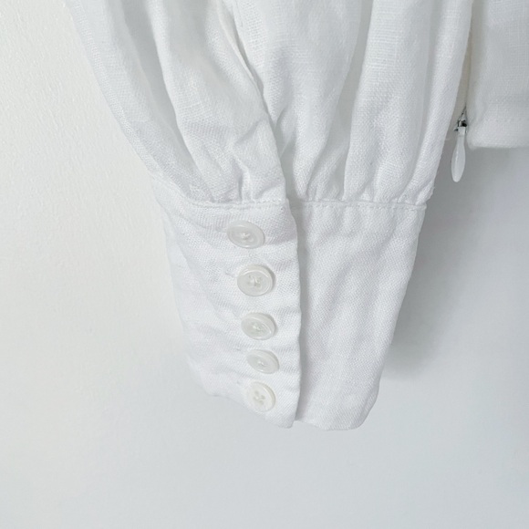 Reformation White Puff Sleeve Top - Picture 12 of 16